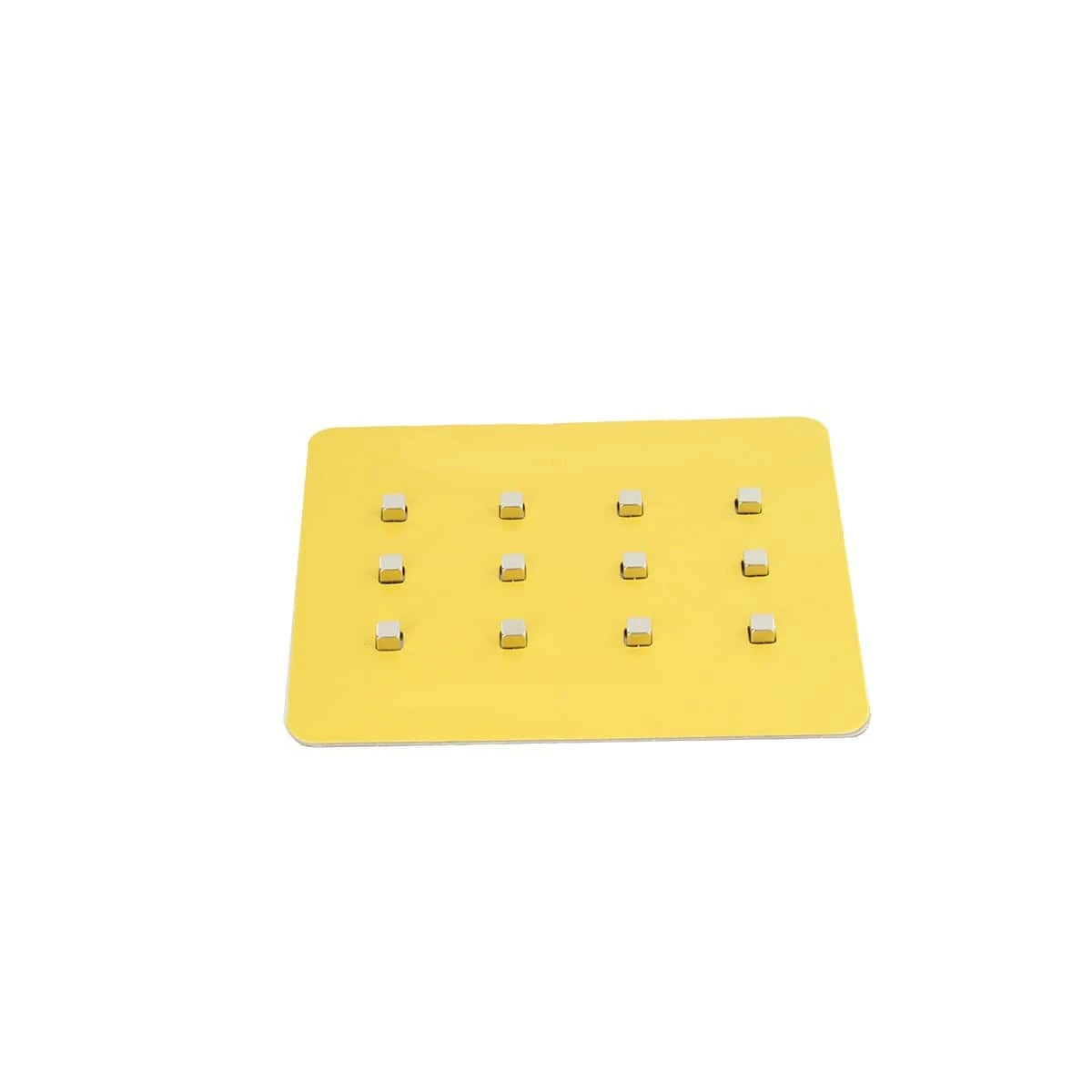 12 Aimants Carrés Chromés Très Puissants