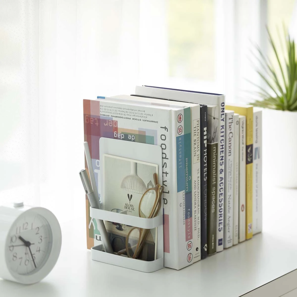 2 Serre-livres En Métal Blanc – Image 6