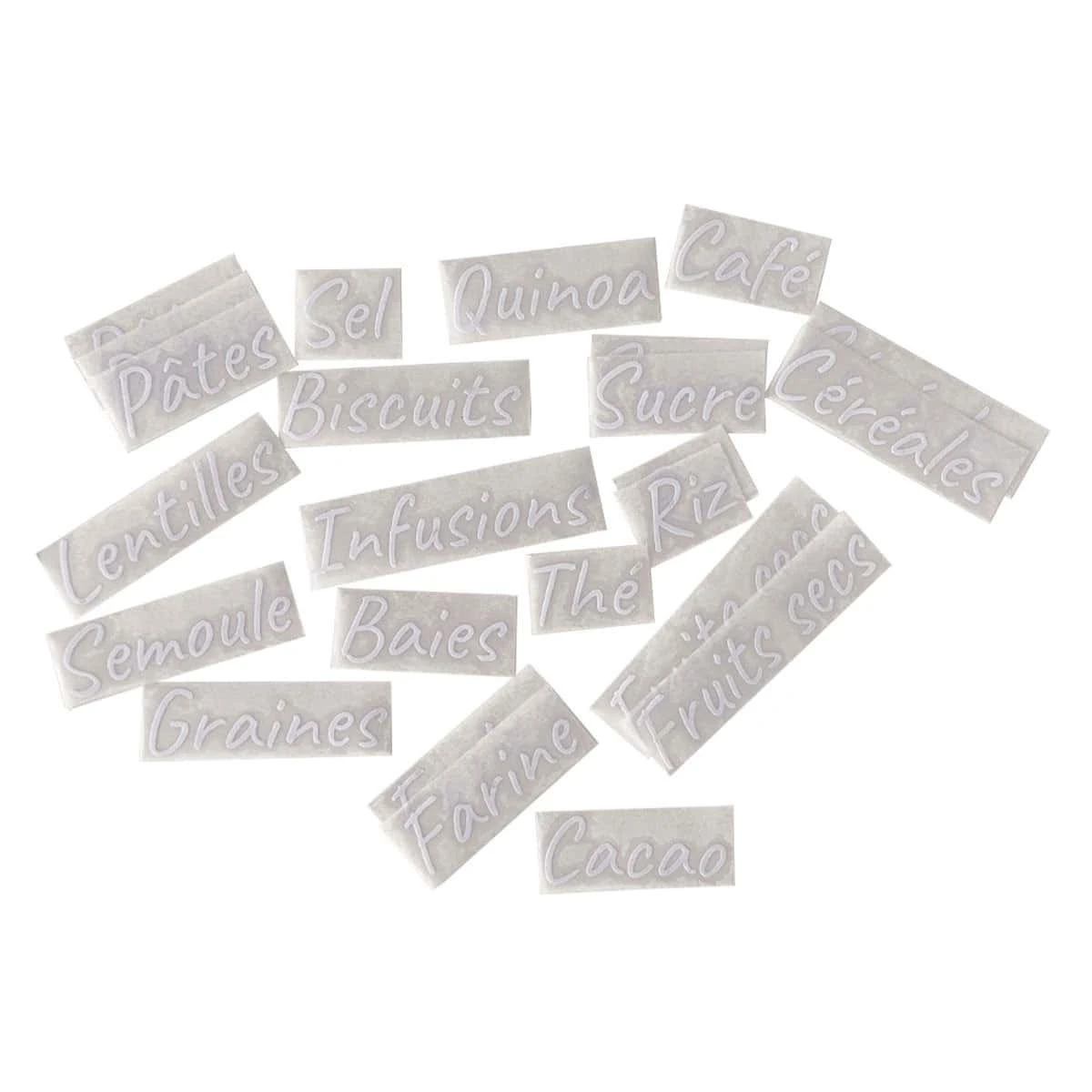 24 étiquettes Blanches De Cuisine