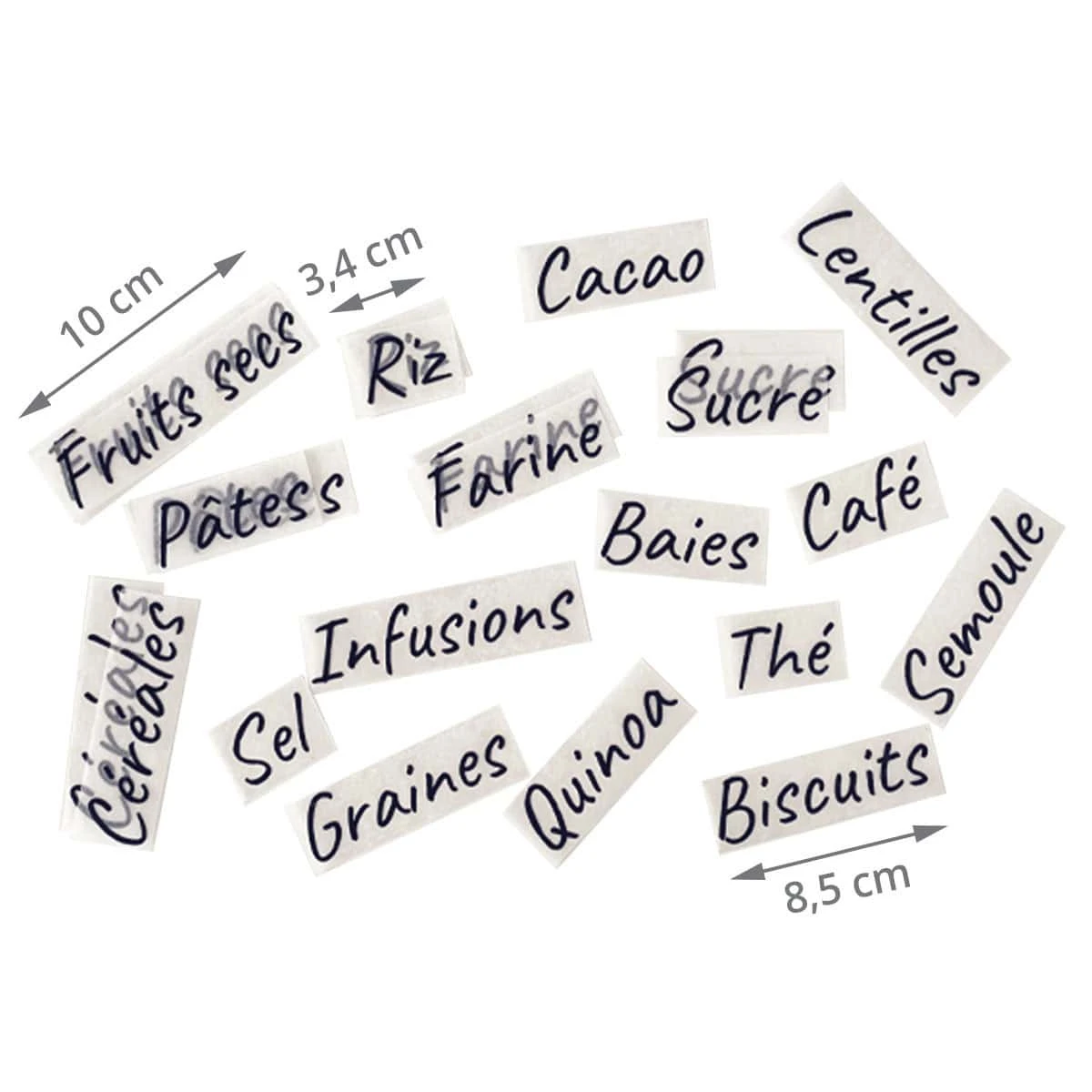 24 étiquettes Noires Pour Bocaux De Cuisine – Image 2