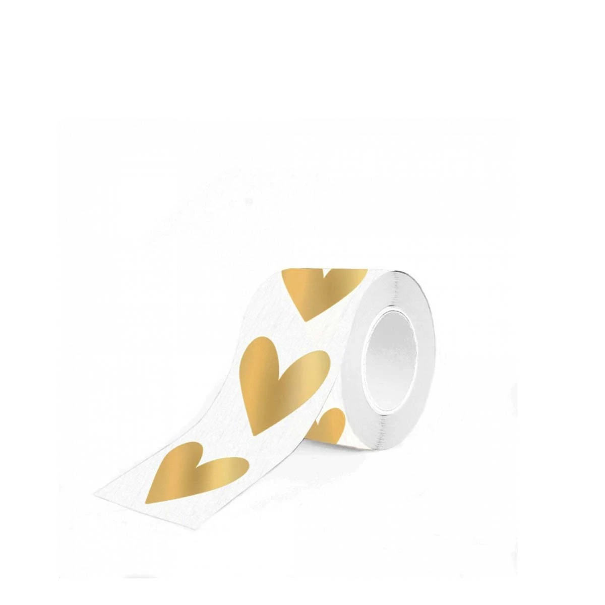 250 Stickers Cœur Dorés