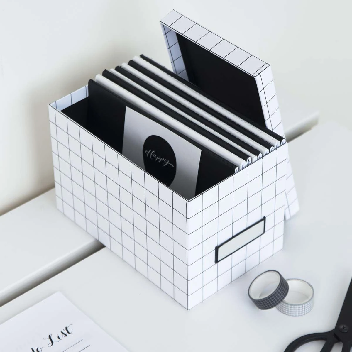 Boîte à CD Quadrillée Avec étiquette – Image 3