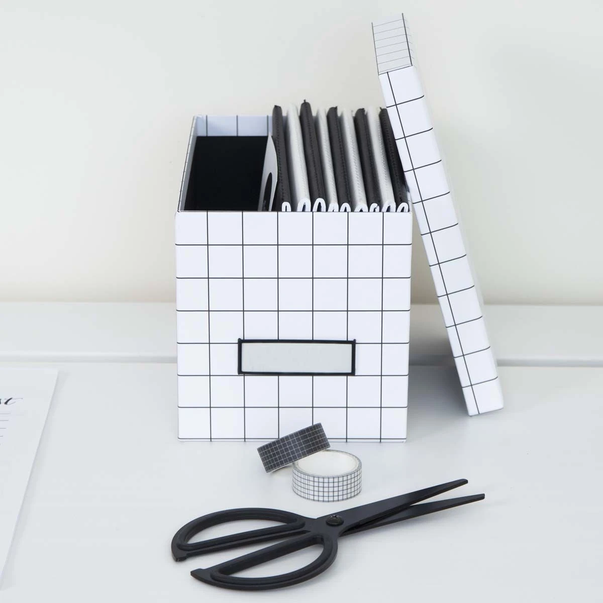 Boîte à CD Quadrillée Avec étiquette – Image 4