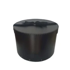 Boîte à Chapeaux En Carton Noir Avec Ruban (M)