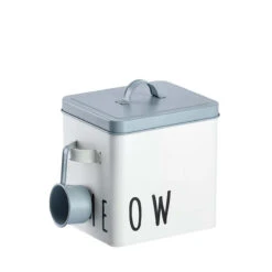 Boîte à Croquettes Pour Chat En Métal Avec Pelle