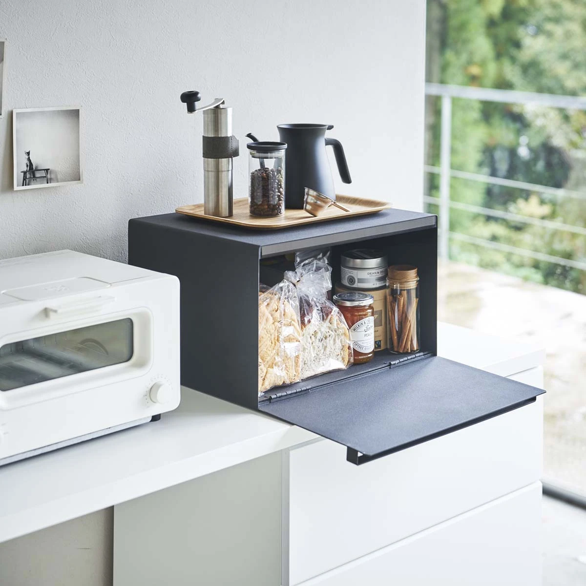 Boîte à Pain Placard De Cuisine Noir – Image 3