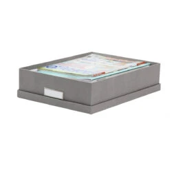 Boîte A4 En Carton Gris Flanelle