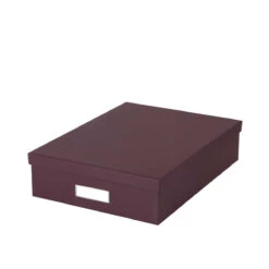 Boite A4 Lie De Vin Avec étiquette