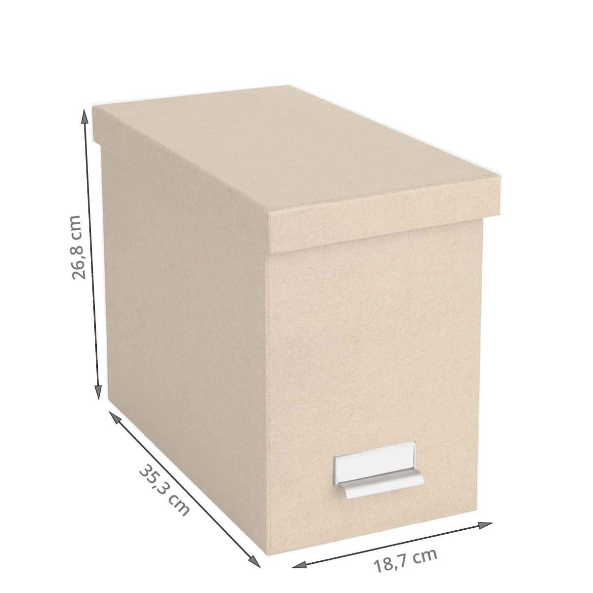 Boîte De Rangement à Dossiers Suspendus Beige – Image 2