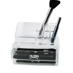 Boîte De Rangement Maquillage à 9 Compartiments Et 2 Tiroirs