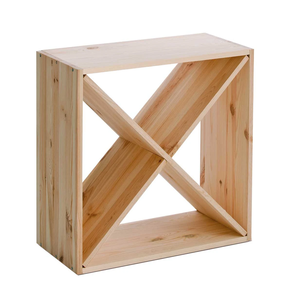 Casier à Bouteilles De Vin En Pin à 4 Compartiments – Image 2