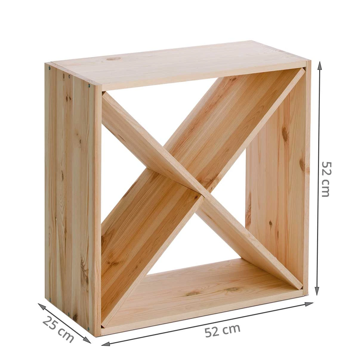 Casier à Bouteilles De Vin En Pin à 4 Compartiments – Image 3