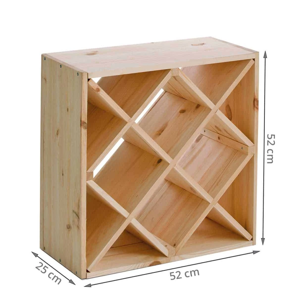 Casier à Vin En Pin Avec 12 Compartiments – Image 2