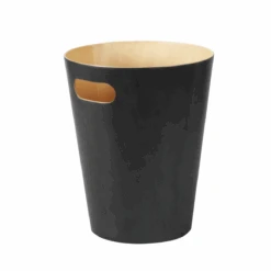 Corbeille à Papier En Bois Noir
