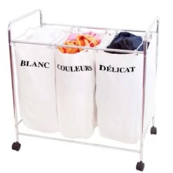Panier à Linge à 3 Compartiments