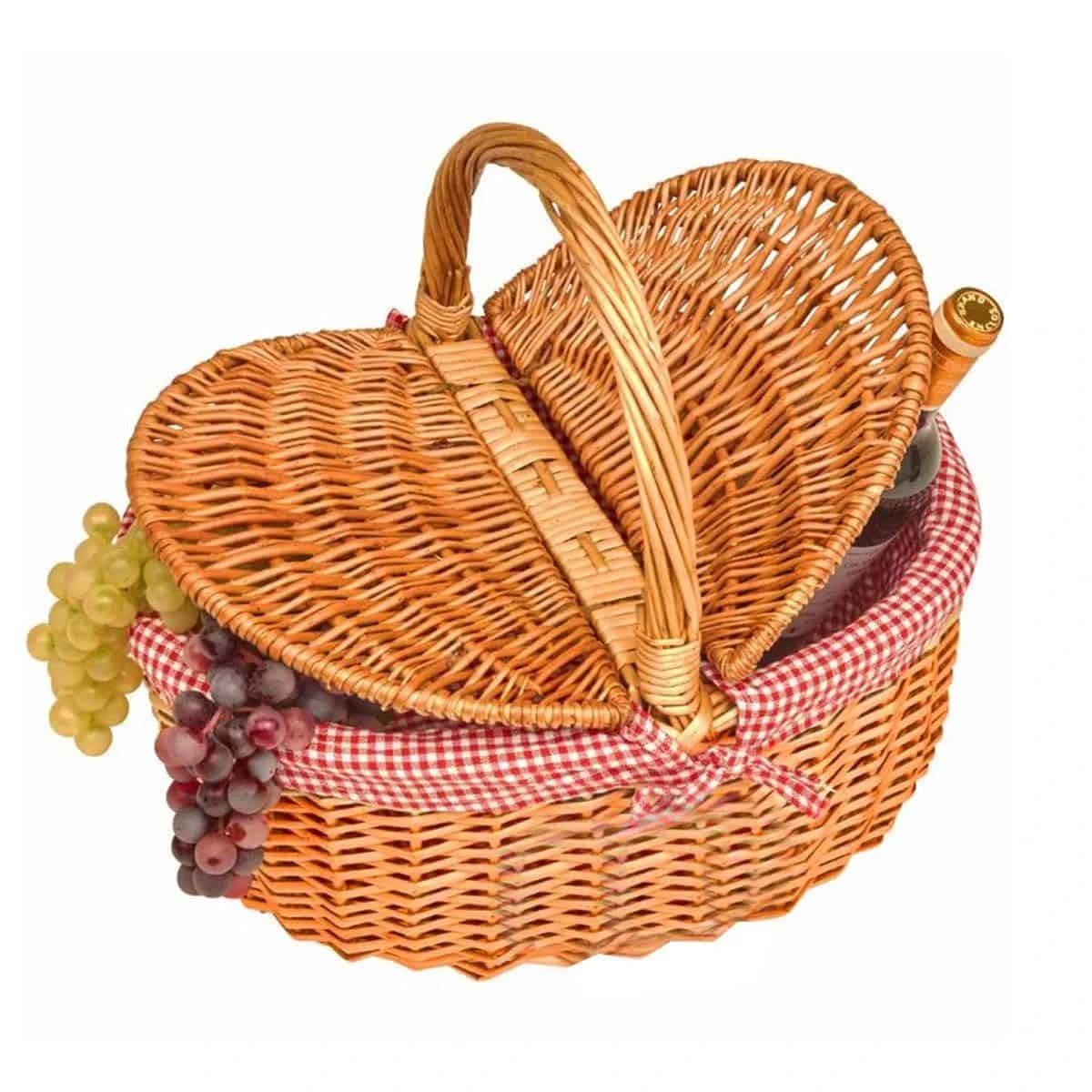 Panier Ă Pique-nique Vide En Osier Et Vichy