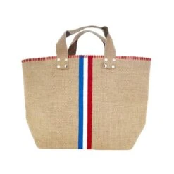 Panier De Courses Français En Toile De Jute