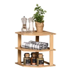 Petite étagère D'angle En Bois