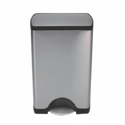 Poubelle 38 L Rectangulaire En Acier Brossé Avec Pédale