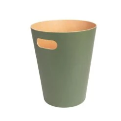 Poubelle De Bureau En Bois Vert Sauge