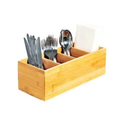 Range Couverts Vertical En Bambou