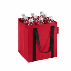 Sac Ă Bouteilles En Tissu Rouge Avec 9 Compartiments