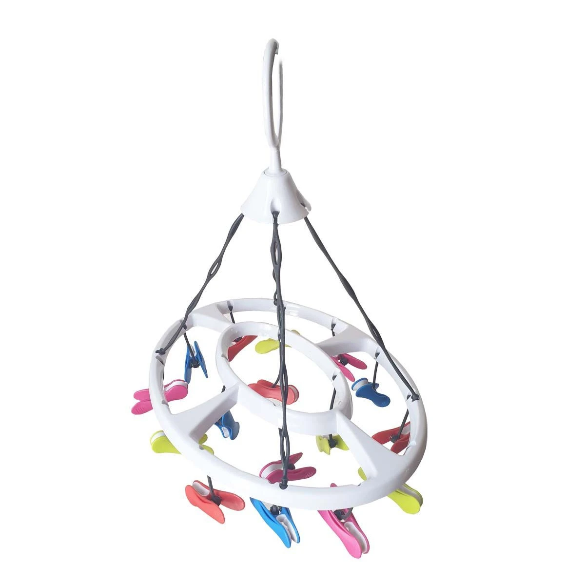 Séchoir à Linge à Suspendre Pinces Multicolores